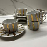 Serice dessert 6 plates and 6 cups asa selection