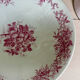 Magnificent antique compote fine porcelain with pink floral decoration.
