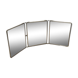 Large vintage barber's triptych mirror 1960