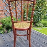 Set of 6 Fischel chairs in cane wood