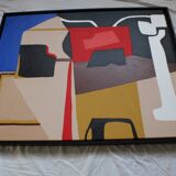 Original abstract art on stretched canvas 100X80cm by Bodasca