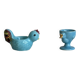 Ceramic egg cup duo