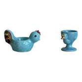 Ceramic egg cup duo