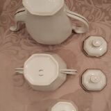Complete art deco service in Limoges porcelain 12 cups