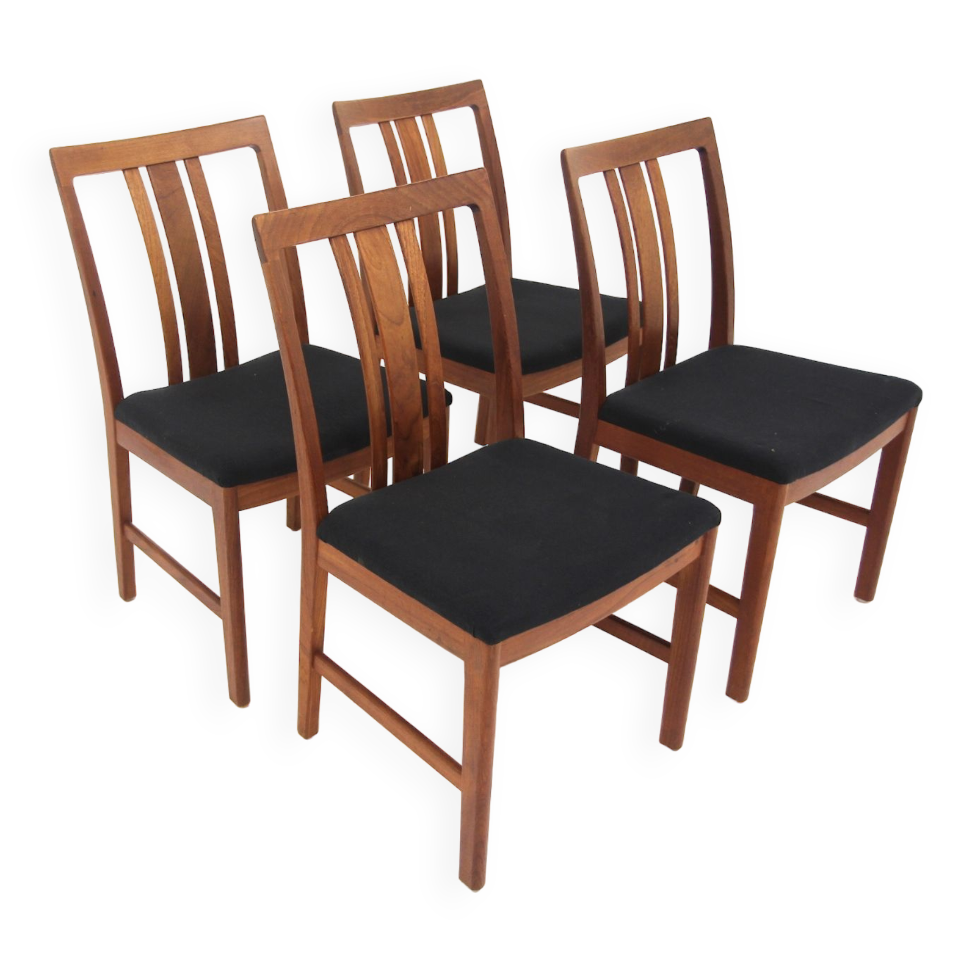 Set of 4 Scandinavian teak chairs, Sweden, 1960