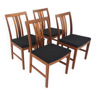 Set of 4 Scandinavian teak chairs, Sweden, 1960