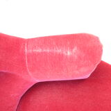 Pair of red velvet toad chairs