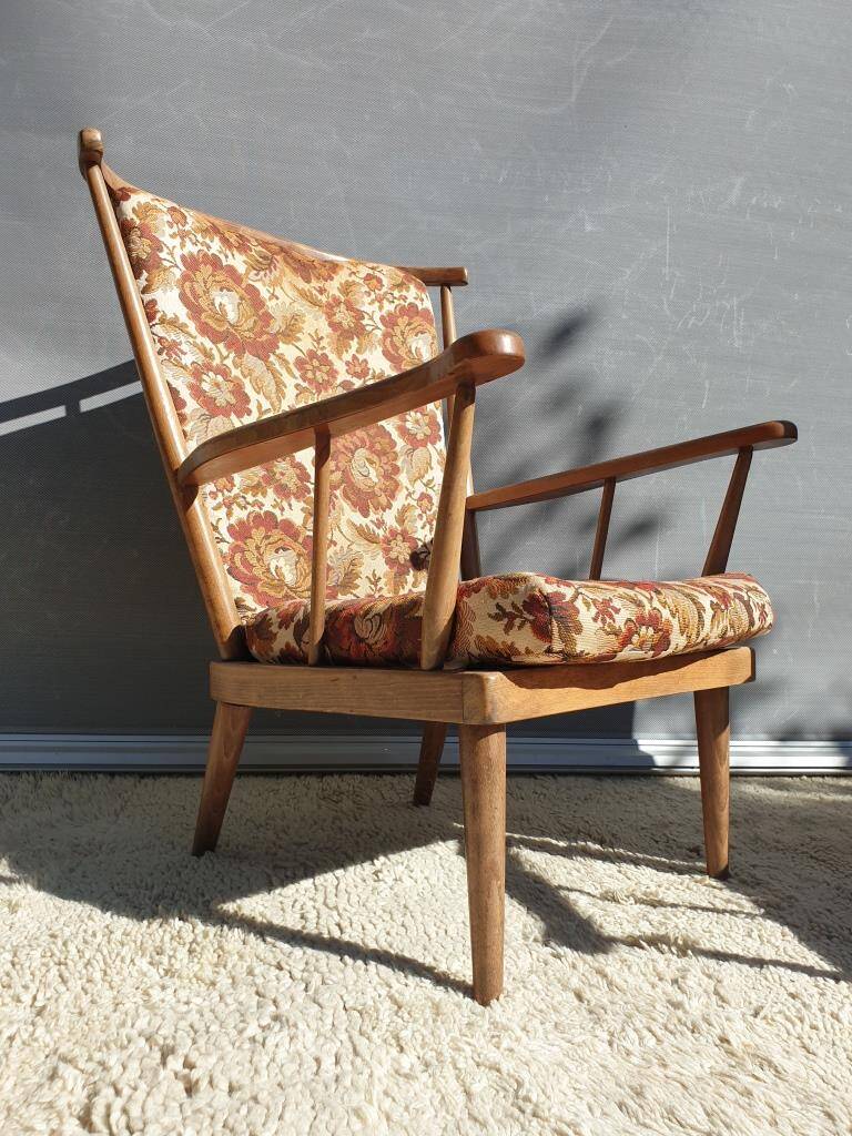 Paire fauteuils éventail esprit scandinave Baumann
