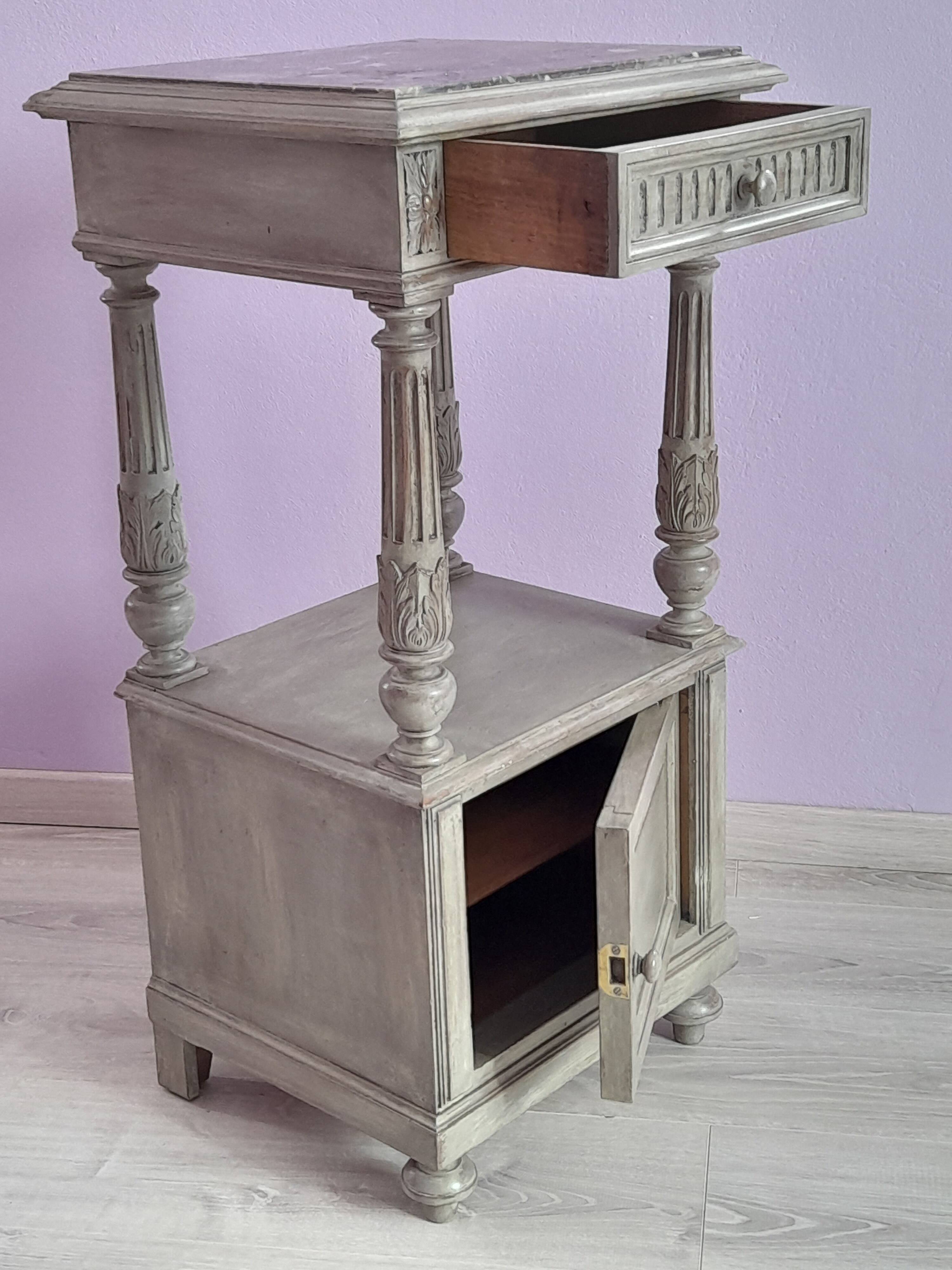 Lacquered bedside table early 20th century