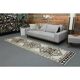 1970s Vintage Turkish Handmade Wool & Cotton Beige Runner Rug 96x361