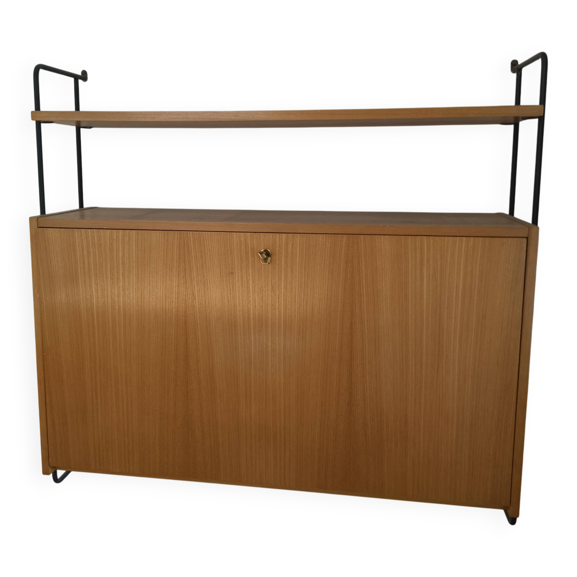 wall shelf unit secretary desk by Ernst Dieter Hilker for Omnia, 60s