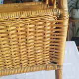 Rattan magazine rack