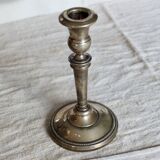 Antique silver-plated candlestick – Beaded decoration