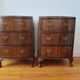 Paire de petites commodes anglaises style Queen Anne – années 1950