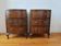 Paire de petites commodes anglaises style Queen Anne – années 1950