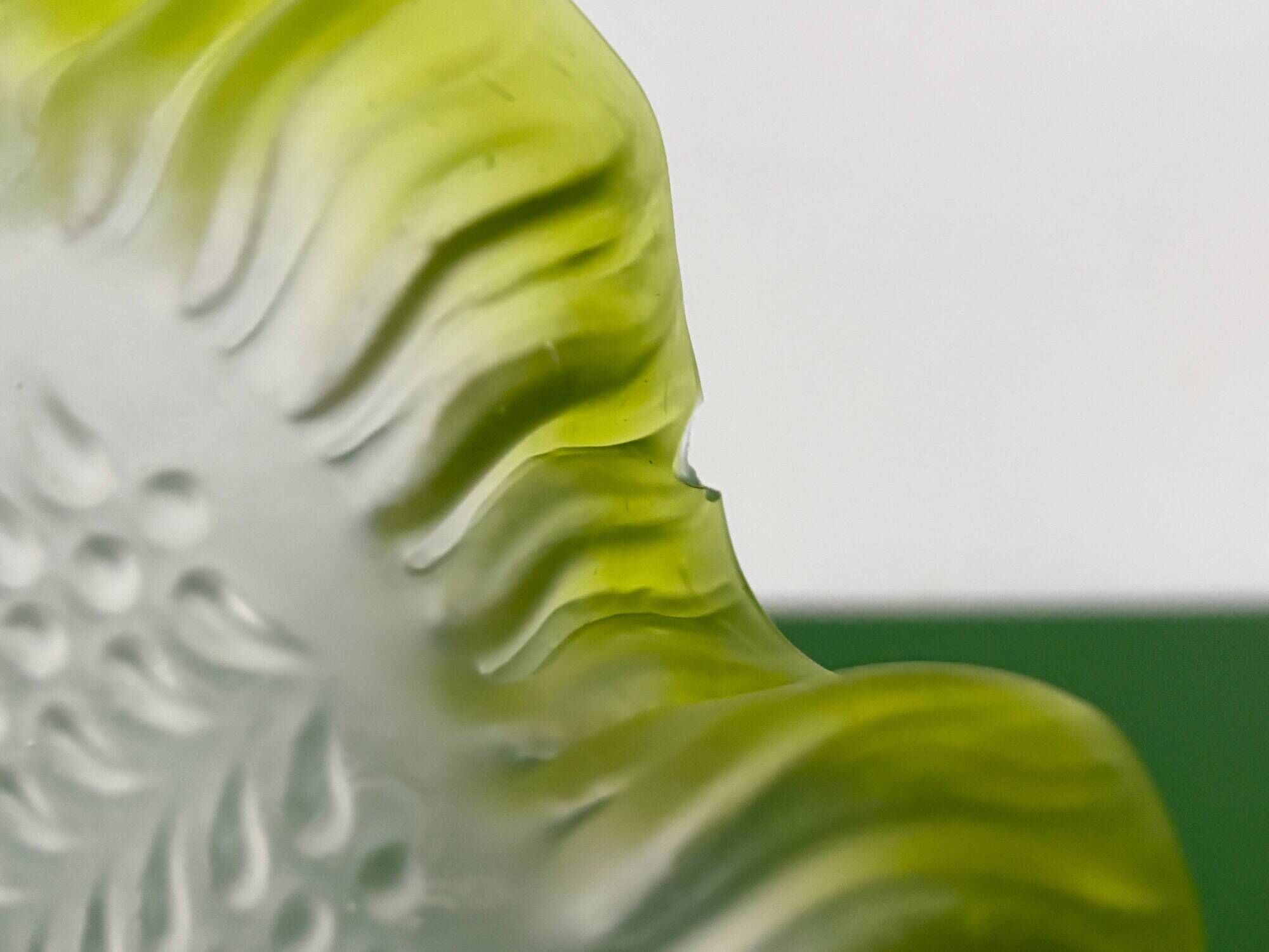 Vintage green frosted glass tulip wall light