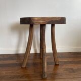 Brutalist Wooden Stool