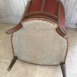 Velvet shepherdess armchair