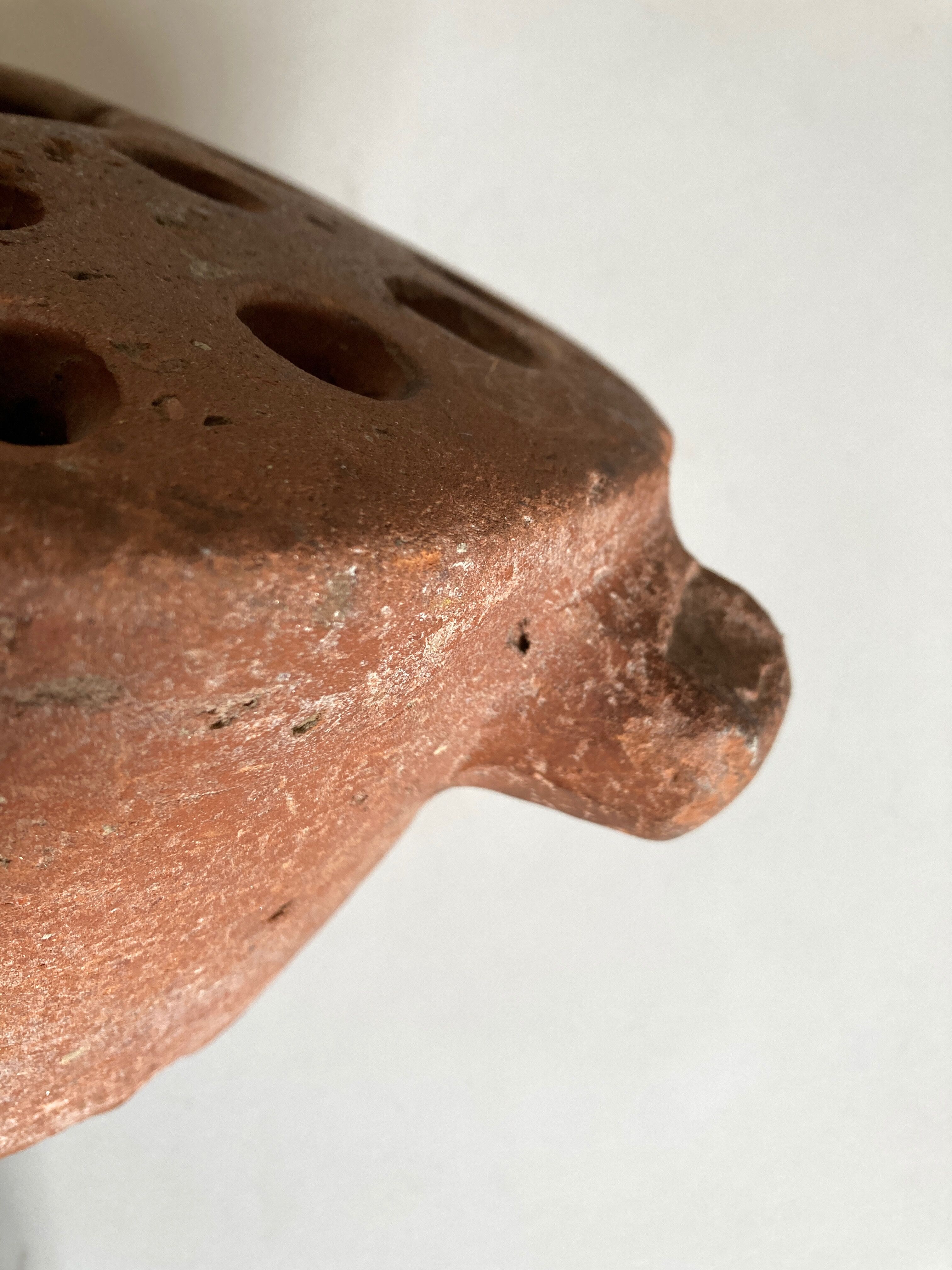 Terracotta farm vase pique flower XXL Folk Art 19th