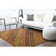 1970s Vintage Turkish Oushak Handmade Wool Cotton Orange Area Rug 158x233