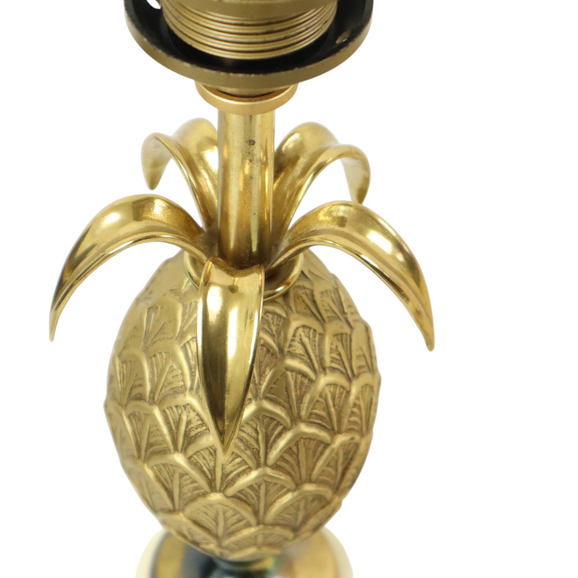 Brass Pineapple Lamp Style Maison Charles Hollywood Regency