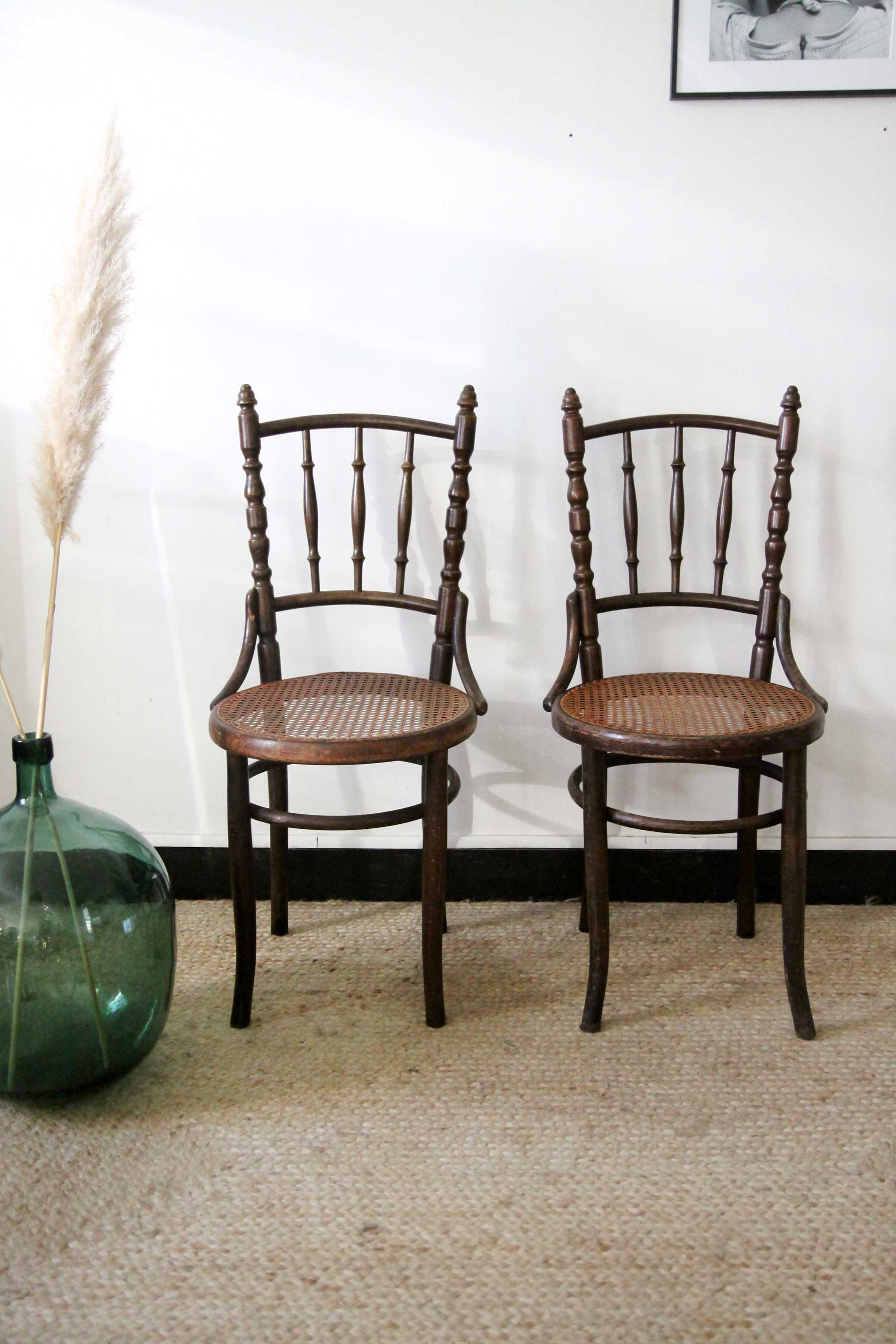 Canned bistro chairs