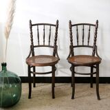 Canned bistro chairs