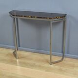 Smoked glass hexagonal console – 1970