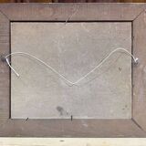 Moonrise at dusk Toulon - Oil on cardboard, signed Victorès