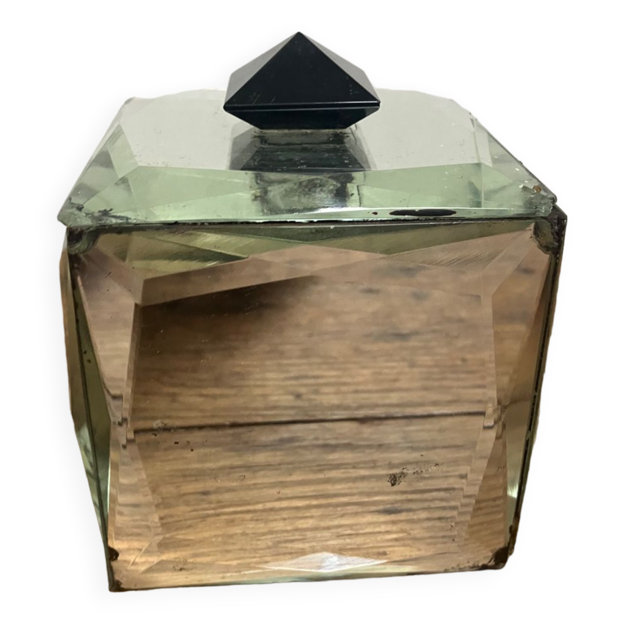 Beveled mirror jewelry box