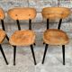 Série de 6 chaises bistrot estampillées Baumann