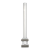 Lampadaire modèle « Chicago Tribune » en métal émaillé gris et argenté, ave