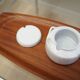 Ceramic sugar bowl, 1970s, Danish design, manufacture: Løvemose Keramik
