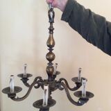 Suspension ancienne laiton