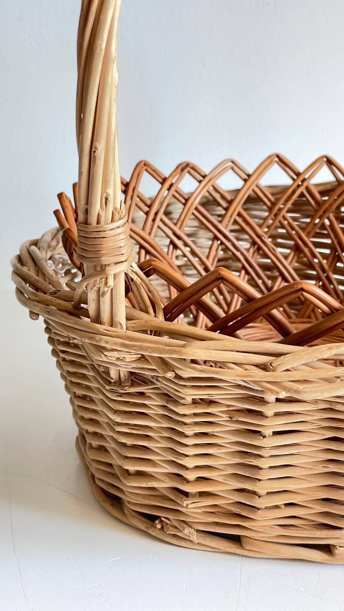 Vintage rattan baskets