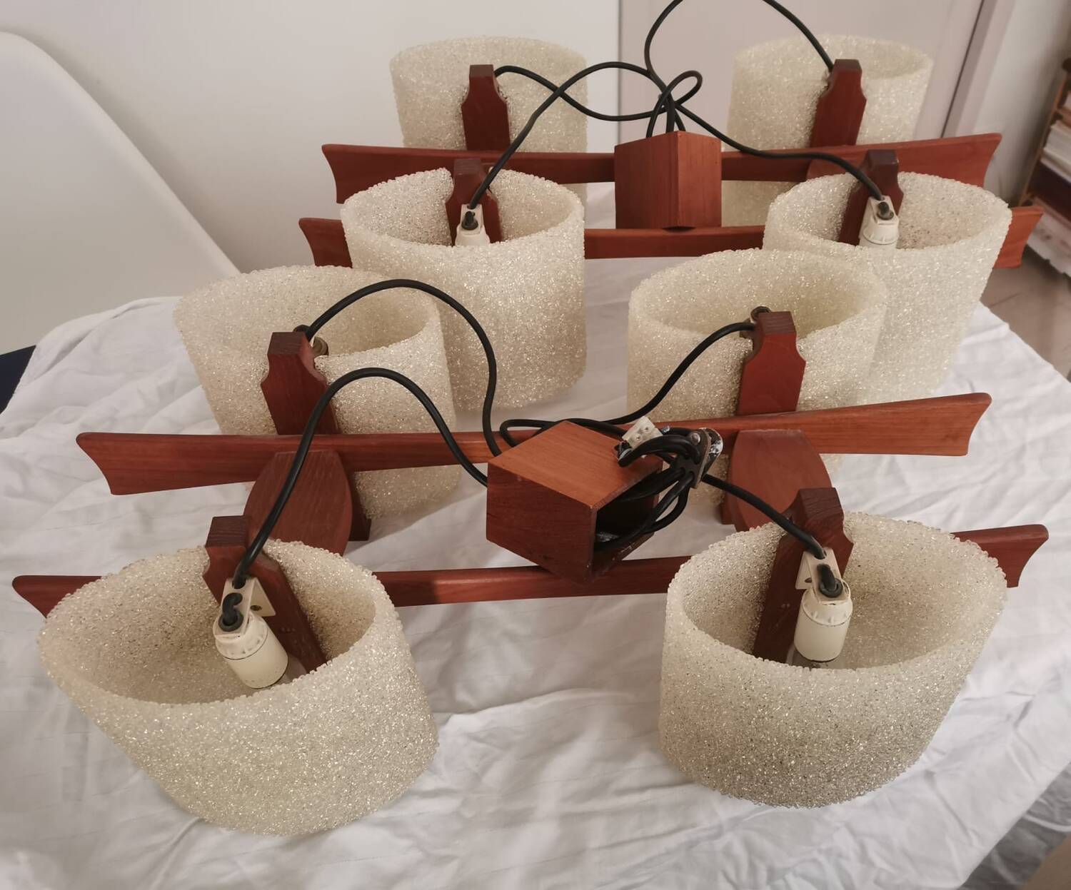 Pair of vintage Scandinavian pendant lights