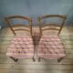 Paire de chaise capitonnée en bois doré