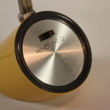 Space age yellow telescopic pill reading lamp by well-lite, honkong 1970s.