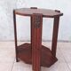 Art Deco side table in solid oak