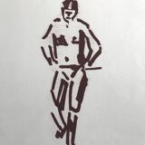 Pierre buraglio, standing station, 1996. lithograph signed in pencil