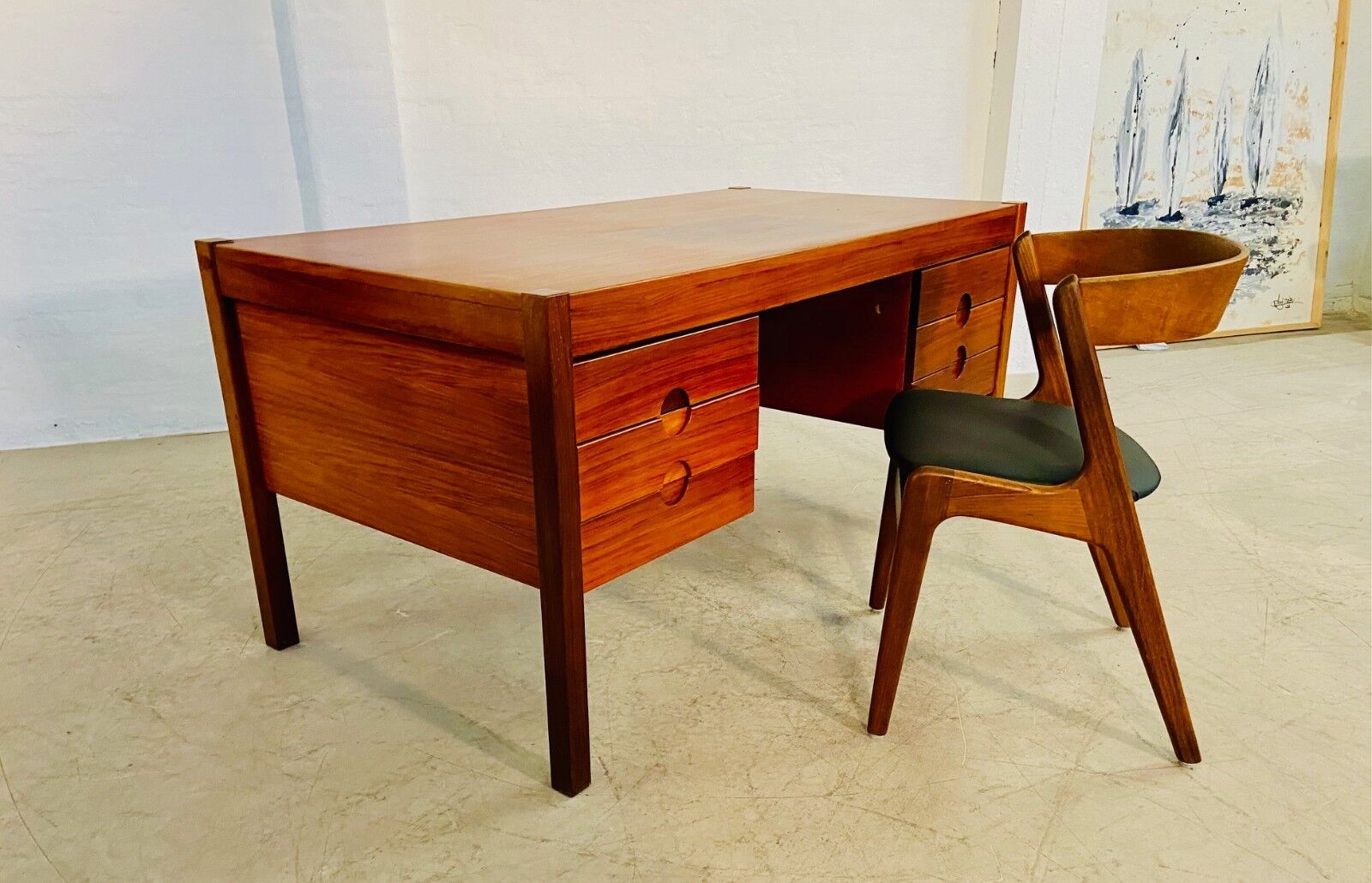 Vintage retro Danish mid-century rosewood desk by Christian Linneberg 1960s