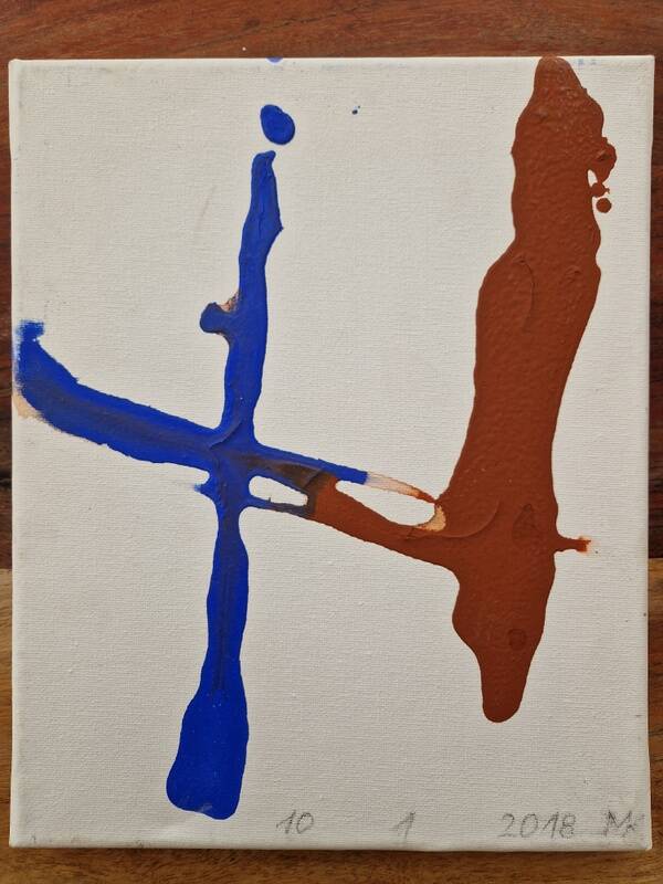 Michael Kreuter (1940-2022) Huile sur toile - abstraction