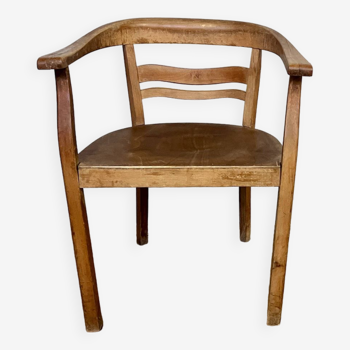 Vintage beech armchair