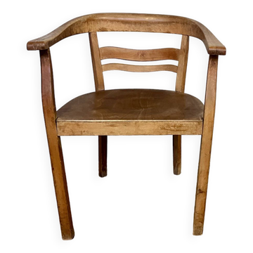 Fauteuil vintage en hêtre