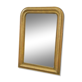 Miroir au mercure époque Louis Philippe doré à la feuille XIXème