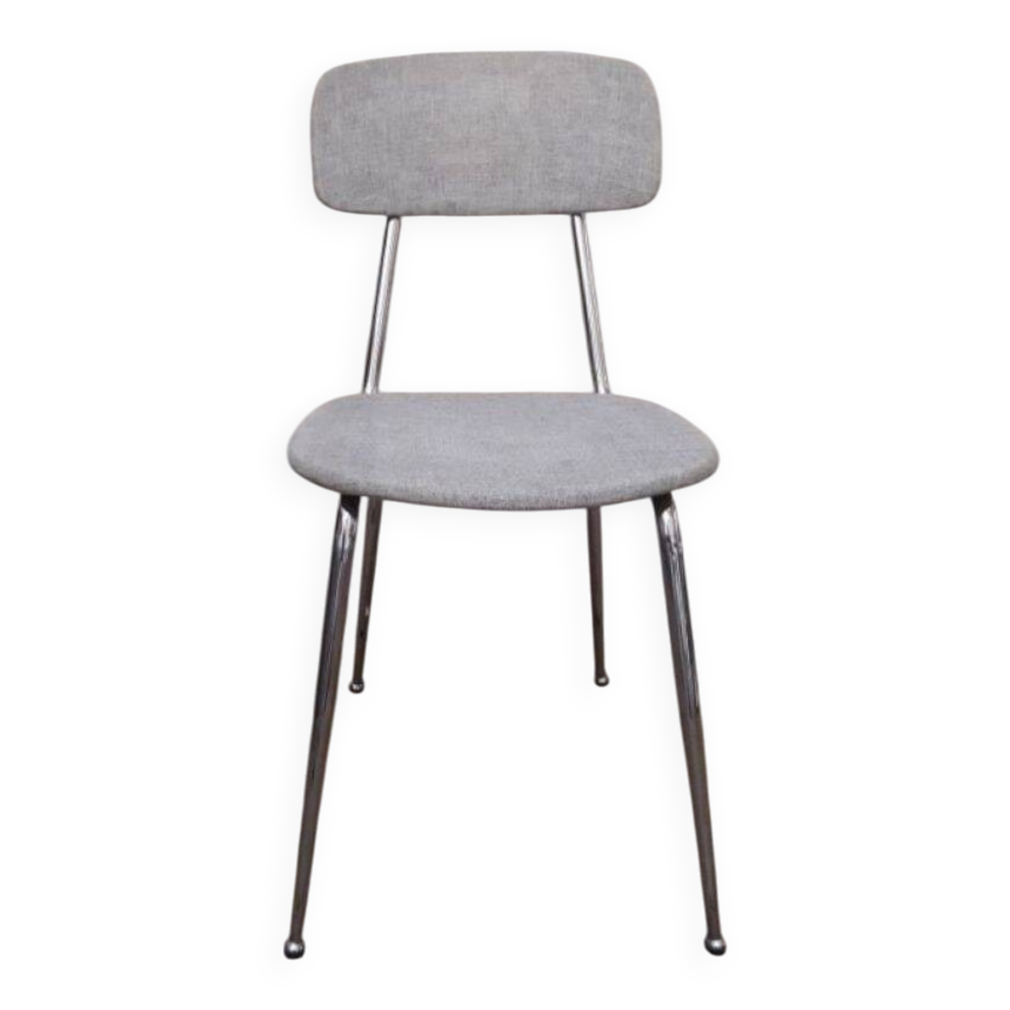 1950s chrome and fabric compass base chair