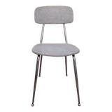 1950s chrome and fabric compass base chair
