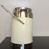 Bucket with vintage white and aluminum ice cream