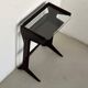 Petite console/table d'appoint en bois et verre des années 1950 Ico Parisi