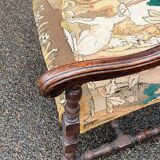 Fauteuil bobine ancien baroque france 17ème siècle tapisserie au petit point